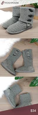 Women's bearpaw casual knitted convertible boots. Bearpaw Women S Knit Tall Fold Over Boot Gray Knitting Women Boating Outfit Fold Over Boots
