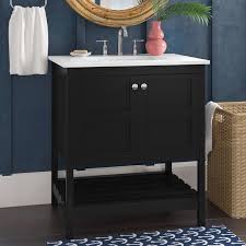 I had been looking for a white vanity with a white top for our basement remodel. Beachcrest Home Whalton 30 Single Bathroom Vanity Set Reviews Wayfair