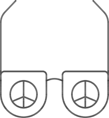 fred eller hippie glasögon ikon i svart översikt. 24465181 Vektorkonst på  Vecteezy