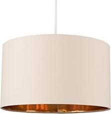 Find the perfect light shade to suit your home by shopping from a range of bamboo, glass and metal shades from cox & cox. Minisun Large Modern Beige Gold Cylinder Ceiling Pendant Table Lamp Drum Light Shade Amazon Co Uk Lighting
