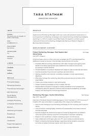 marketing manager resume template in