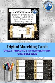 Looking To Engage Students And Infuse Your Class With Technology Try This Matching Card Act Systems Of Equations Writing Equations Common Core Math Activities
