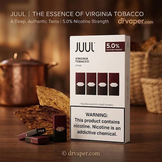 Authentic JUUL Virginia Tobacco Pods 50mg | Dr Vape Store