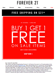 Forever 21 Printable Coupon Bogo Free On All Sale Items Online In Store Forever 21 Coupon Kids Sale Forever 21