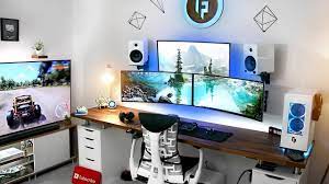 My 2018 Beast Gaming Setup Room Tour Youtube Game Room Design Computer Desk Setup Room Tour