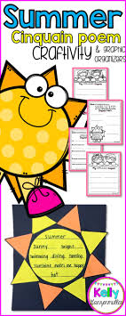 Summer Sun Cinquain Poem Craftivity And Graphic Organizers Poetry For Kids Graphic Organizers Cinquain