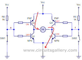 H Bridge Motor Driver Theory Practical Circuit Using Transistors Electronics Circuit Circuit Diagram Microcontrollers