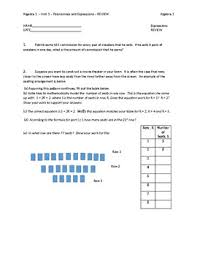 A separate answer sheet for part i has been provided to you. Algebra Regents Worksheets Teaching Resources Tpt