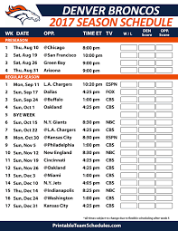 Denver Broncos 2017 Season Schedule L Nfl Buccaneers Football Denver Broncos Football Schedule Cincinnati Bengals Football