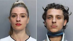 A mother and her 20-year-old son were taken into custody in the State of  Florida after they allegedly attempted to flee the United States following  a street race between two BMWs that