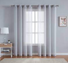 Why colors in curtains may not match. Amazon Com Linenzone Grommet Semi Sheer Curtains 2 Pieces Total Size 108 Inch Wide 54 Inch Each Panel 84 Inch Long Panels Beautiful Elegant Natural Light Flow Material 54