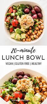 Spicy Mediterranean Lunch Bowl Recipe Meal Prep Option Beauty Bites Recipe Lunch Bowl Recipe Lunch Bowl Clean Eating Vegan