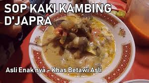 Mie means noodle made of flour, salt and egg, while soto refers to indonesian soup. Sop Kaki Kambing Djapra Kuah Susu Khas Betawi Asli Jakarta Street Food D Japra Youtube