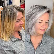 Three cool short gray hairstyles. Stylist S Transformations Shows How Beautiful Gray Hair Color Can Be