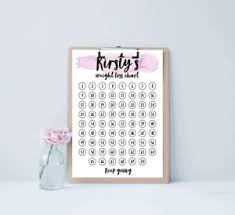 Details About Personalised Weight Loss Countdown Chart Goal Tracker Print Pdf Included