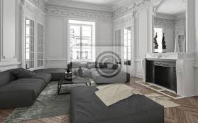 Europäische samtsofa im europäischen stil. Modernes Couch Sofa Set In Luxus Altbauwohnung Fototapete Fototapeten In Gips Altbau Feuerstelle Myloview De