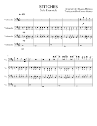 Download and print these shawn mendes coloring pages for free. Stitches Cello Quartet Sheet Music For Cello Mixed Quartet Musescore Com