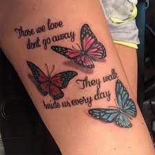 Butterfly Butterflies Butterflytattoo Thightattoo Script Scripttattoo Tattoos For Daughters Butterfly Tattoos For Women Tattoo For Son