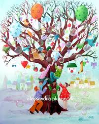 Placucci Sorriso Dell Albero Arte Del Colore Arti Visive Arte Dell Illustrazione
