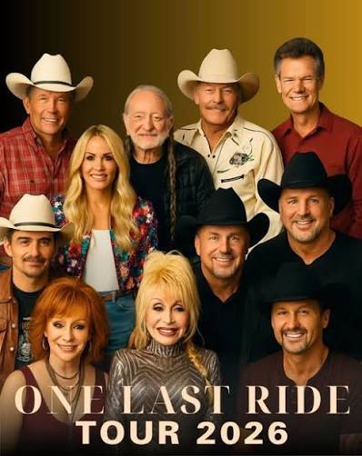 ONE LAST RIDE” — 2026. Twelve legends. One stage. One final journey. In a  moment already shaking the very core of country music, George Strait,  Carrie Underwood, Willie Nelson, Alan Jackson, Randy