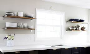 Wipe the shelves down and place plates, bowls. Our Diy Reclaimed Wood Open Shelving Fresh Flowers Chris Loves Julia
