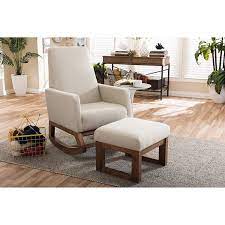 Coastal Ottomans Coastal Poufs Beachfront Decor Upholstered Rocking Chairs Chair And Ottoman Set Modern Rocking Chair