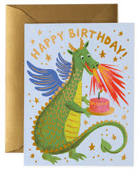 Once you have the perfect ones picked out, have fun customizing the look and message of each card until it's just right. Birthday Dragon Card Greeting Card Online Shop Rifle Paper Co Deutschland Captain Card