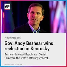 The Associated Press on X: "Democratic Kentucky Gov. Andy Beshear has won  reelection, notching a high-profile victory in a red state that could  reassure his party heading into the 2024 election. Beshear