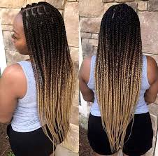 Ombre Black And Brown Braids 25 Pretty Box Braids With Color For Every Season Braids Box Braids Hairstyles Box Braids Styling Colored Box Braids