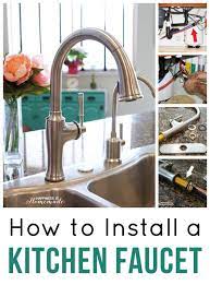 A handy addition to a kitchen sink system is a kitchen sink sprayer. How To Install A Kitchen Faucet Happiness Is Homemade