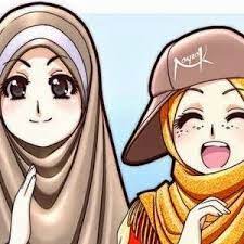 Gambar animasi muslimah pakai headset : Pin Di Muslim Anime