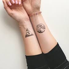 Solstice Small Geometric Nature Waves Mountain Temporary Tattoo Pattern Tattoo Geometric Tattoo Tattoos For Women
