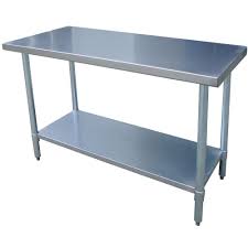 Stainless Steel Kitchen Work Table 24 In X 49 In Sswtable At The Home Depot Stainless Steel Kitchen Table Stainless Steel Work Table Stainless Steel Table