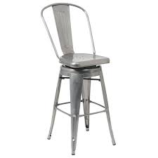 China weather proof outdoor metal rattan bistro bar stools bar. Bistro Style Metal Swivel Bar Stool In Clear Finish