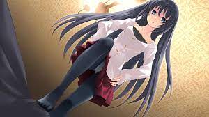 Wallpaper : long hair, anime girls, pantyhose, black hair, visual novel,  panties, Flyable Heart, upskirt, Shirasagi Mayuri, Femdom, mangaka  1920x1080 - mxdp1 - 309085 - HD Wallpapers - WallHere