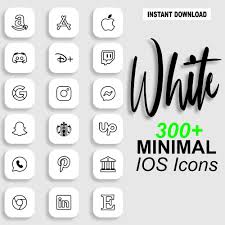 300 Pure White App Icons Icon Pack For Aesthetic White Ios Etsy In 2021 App Icon Icon Icon Pack