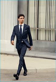 Black And White Check Suit Mens Men S Navy Plaid Suit White Dress Shirt Black Leather Oxford Shoes Navy Tie Mens Fashion Inspiration Mens Street Style Mens Fashion Suits