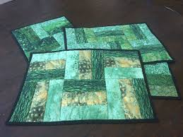 Jelly Roll Place Mats Each One Is A Little Different But Super Easy And Quick Entire Project Quilted Placemat Patterns Placemats Patterns Place Mats Quilted