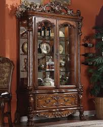 Complete your home decor with this enclosed stone corner cabinet. Acme Furniture Dresden Dining Curio W Drawer Dream Home Interiors China Cabinets