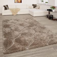 Hochflor teppich braun 100 cm x 150 cm kaufen bei obi. Teppich Wohnzimmer Beige Braun Hochflor Shaggy Weich Flauschig 3 D Wellen Muster Ebay