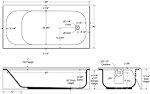 Standard shower tub combo dimensions