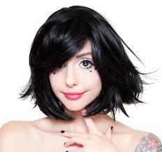 Scary Halloween Costumes Rockstar Quality Hologram 12 Short Costume Wig Womens Black Bob Stylable Halloweencostumes Short Black Wigs Black Wig Wigs