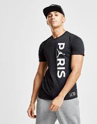 Nike air jordan 4 retro (free shipping) shop now. Nike Cotton X Paris Saint Germain Wordmark T Shirt In Black White Black For Men Lyst