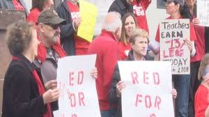 High school student organizes Red for Ed rally