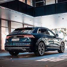 s there a bad angle of the new q8 audiq8 in blue with chrome trim now waiting for the rsq8 audi oooo audidriven audi audi cars dream cars