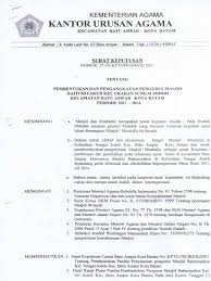 Pada umumnya, kita bisa mendapatkan surat rekomendasi dari pihak lain ataupun dari pejabat yang. Sk Pengurus Masjid 2020 Guru Galeri