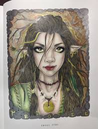 Troll girl artwork with mixed media
