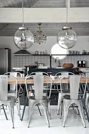 Nickel Globe Pendant Scandinavian Kitchen Design Industrial Kitchen Design Industrial Style Kitchen