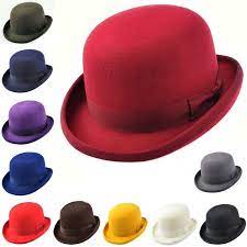 Women S Hats Premium Quality English Bowler Hat 100 Wool Felt Stingy Brim Men S Derby Hat Clothing Shoes Accessories Vishawatch Com