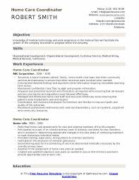 home care coordinator resume samples